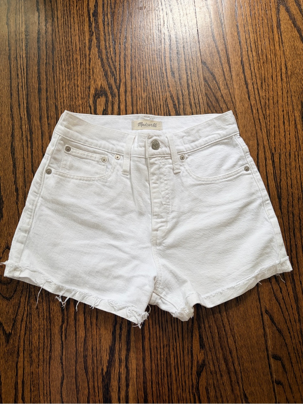 Madewell White Denim Cutoff Shorts